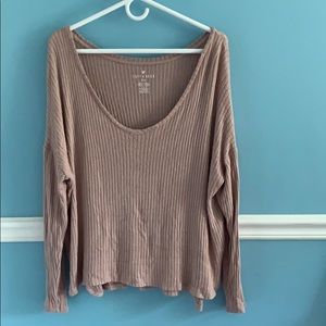 American Eagle ribbed soft & sexy long sleeve